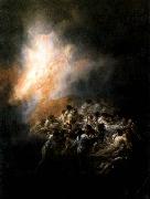 Francisco de goya y Lucientes Fire at Night oil painting reproduction